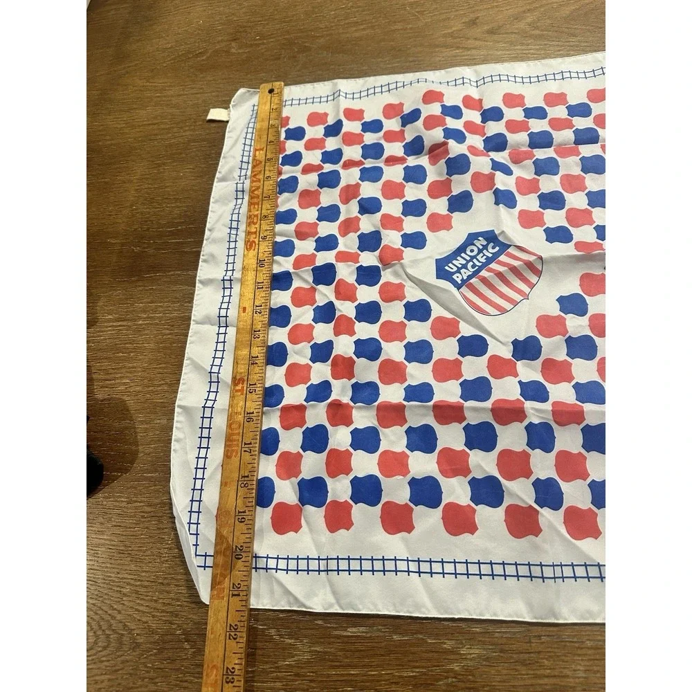 Vintage Union Pacific Railroad Scarf‎ 100% Polyester Made In USA 22